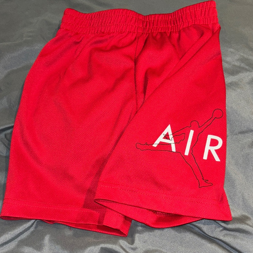 Jordan Air Boys Red Mesh Shorts. Size 5.